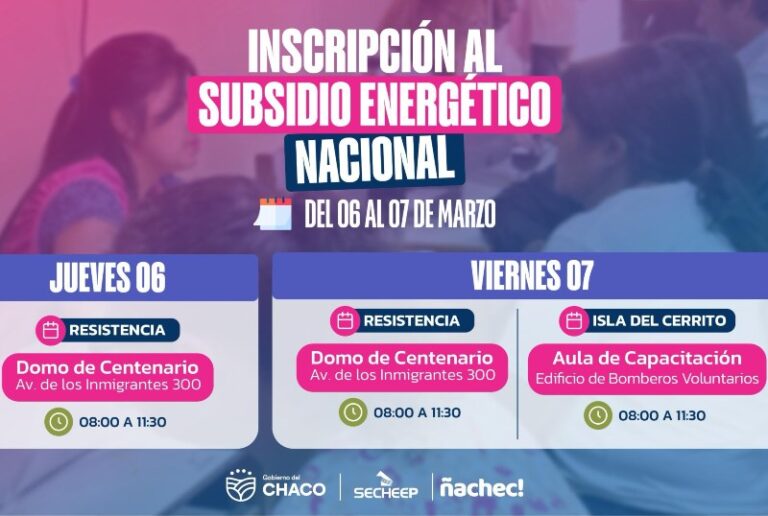 Este jueves y viernes, habrá operativos por el subsidio a la luz en Resistencia y el Cerrito